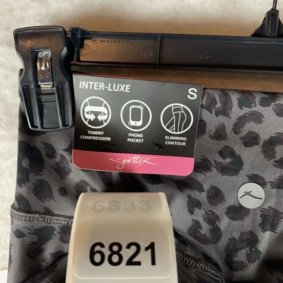 Gottex Jen Ankle Leggings Women's‎ Small Gray Cheetah Print Pockets Pull On 6821 - Picture 11 of 11